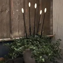 star trading deutschland gmbh LED-Dekolicht 'Milky', 5 Stäbe, schwarz/weiß - Schwarz/Weiß