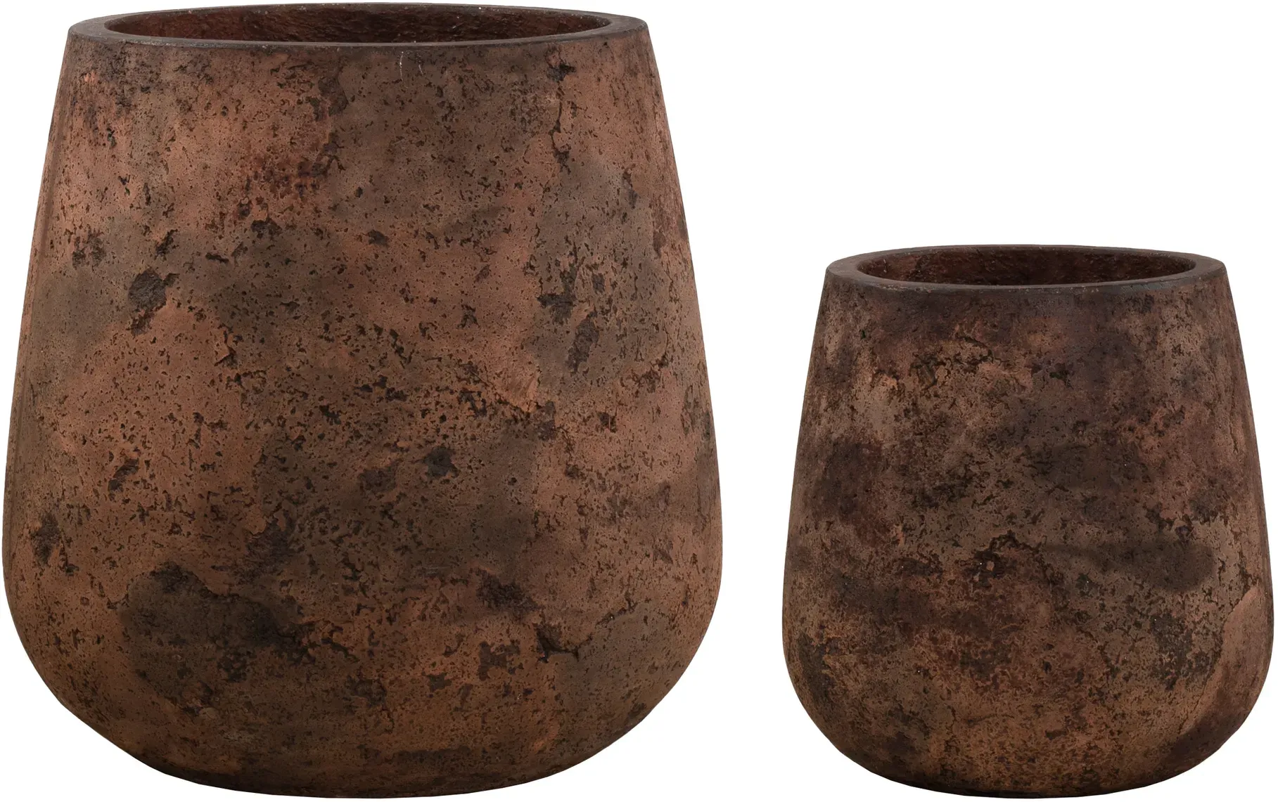 Kübel Nerioa - 2er Set - Rostbraun