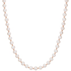 Valero Pearls Perlen-Kette Sterling Silber Süßwasser-Zuchtperle in Roségold Ketten   Damen