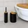 Relaxdays Badezimmer Set Badaccessoire-Set Schwarz/Natur