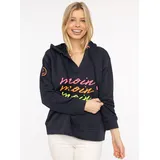 Zwillingsherz Moin Moin Moin Hoodie blau S/M