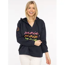Zwillingsherz Moin Moin Moin Hoodie blau S/M