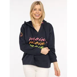 Zwillingsherz Moin Moin Moin Hoodie blau S/M