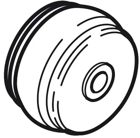 Sebo 2608hg Stellrolle hellgrau für Sebo 370,470, BS36, BS46 Sebo Zubehör und Ersatzteile für Sebo 370,470, BS36, BS46
