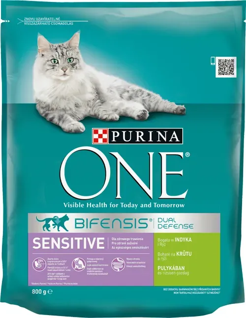 Purina One Cat Sensitive Katzenfutter mit Pute 800g (Rabatt für Stammkunden 3%)