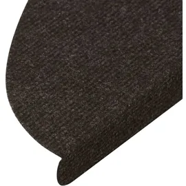 vidaXL Stufenmatten Selbstklebend 10 Stk. Schwarz 65x22,5x3,5 cm