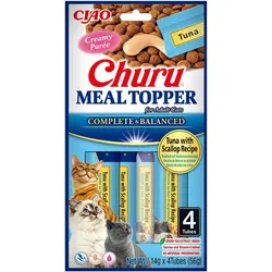 INABA Katzenmehl Topper Thunfisch mit Jakobsmuschel Rezept 4x14 (56g)