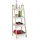 Relaxdays Badregal, 4 Fächer, Leiterregal für Badezimmer, MDF & Kiefernholz, offen, HBT: 98,5 x 34,5 x 36 cm,
