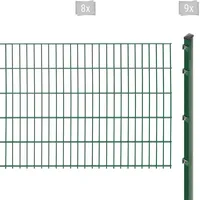 Arvotec Doppelstabmattenzaun EXCLUSIVE 103 zum Einbetonieren, (Set, 17-St), Zaunhöhe 103 cm, Zaunlänge 2 - 60 m grün 16 m x 103 cm