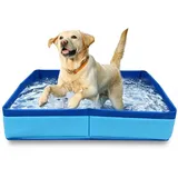 Hundepool Faltbar aus Kratzfestem,50x50x10cm Hundeplanschbecken,Schwimmbecken Für Hunde,Hundepool Schwimmbad,Faltbarer Pool Schwimmbecken für Welpe,Katze,Kleine Tiere