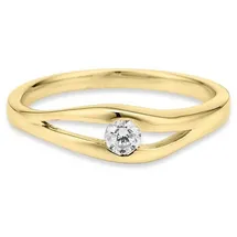 Bruno Banani Fingerring Schmuck Geschenk Silber 925 Damenring, mit Zirkonia (synth) gelb|goldfarben 59