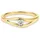 Bruno Banani Fingerring Schmuck Geschenk Silber 925 Damenring, mit Zirkonia (synth) gelb|goldfarben 59