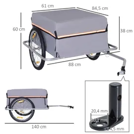Homcom CargoTrailer grau