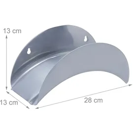Relaxdays Schlauchhalter 30 m Metall grau