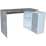 Hti-Living Eckschreibtisch Thekla beton/weiß