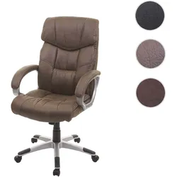 B√orostuhl HWC-A71, Chefsessel Drehstuhl Schreibtischstuhl, Stoff/Textil, FSC¬Æ ~ Wildleder-Optik braun