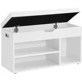 VASAGLE Schuhbank 30 x 44 x 80 cm weiß