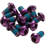 Reverse Components Reverse 12 Stück M5 x 10mm Befestigungsschrauben für Bremsscheiben lila