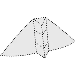 Kinderdrachen Delta Conyne Bausatz zum Basteln (DIY) - flugfertig inkl. Schnur 150 CM