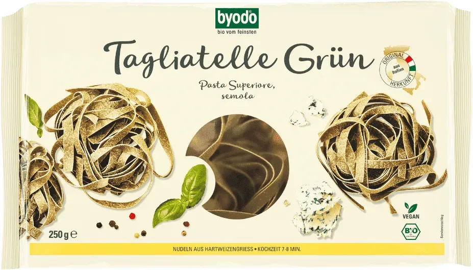 BYODO Tagliatelle (Nester) semola grün 250 g