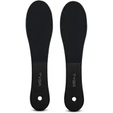 TYGA Fußschrubber und Fußpuffer – Kurs & feine doppelseitige Fußraspel für nasse und trockene Anwendung – Effektiver Entferner für abgestorbene Haut für rissige Füße (schwarz) (2 Stück)