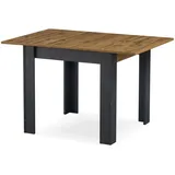 B&D home Esstisch LIVIUS (11218) (Eiche-Weiß, 80cm Breit (Eiche-Schwarz-80cm)