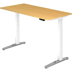 bümö elektrisch höhenverstellbarer Schreibtisch 160x80 cm mit Memory-Steuerung - Design Schreibtisch höhenverstellbar elektrisch, elektrischer