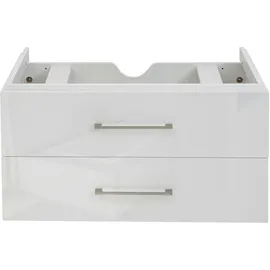 Mendler Premium Waschbeckenunterschrank HWC-D16, Waschtischunterschrank Waschtisch Badmöbel, hochglanz 90cm ~ weiß