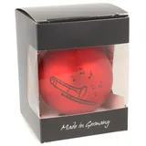 MUSIKBOUTIQUE Weihnachtsbaumkugel Weihnachtskugel mit Posaune-Druck (einzeln), verschiedene Farben -, Musik, Weihnachten, Dekoration rot