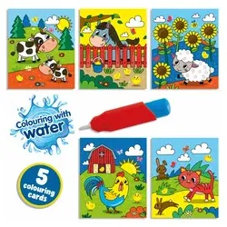 SES Creative Malbuch Malen mit Wasser Bauernhof 00132 mit Wasserstift