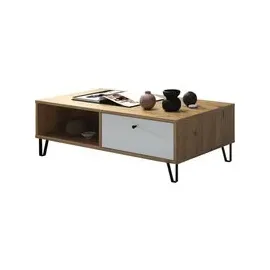 trendteam Touch mit Schubkasten Eiche Artisan weiß 110 x 37 x 60 cm