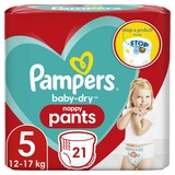 Pampers Baby-Dry Windeln, Größe 5 (Junior), 12-18 kg, 21 Stück