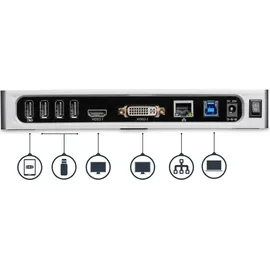 Startech StarTech.com USB 3.0 Dual Monitor Docking Station HDMI and DVI - VGA GigE