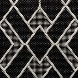Steffensmeier Outdoorteppich, Schwarz, Textil, Rauten, Rechteckig, 80x150 cm wasserabweisend, Teppiche & Böden, Teppiche, Outdoorteppiche