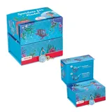 ROTH Spardose Pappe, 2 getrennte Boxen, Meerjungfrau blau 4028279892375 Roth