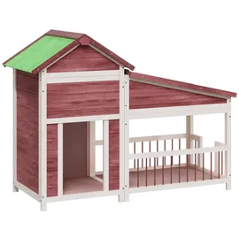 vidaXL Hundehütte Mokka 143 x 60,5 x 109 cm Holz Braun
