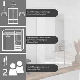Rauch »Kleiderschrank Schrank Garderobe AGORDO mit Dekor- oder Hochglanzfront« in zwei Griff-Farben, Breiten 91-360 cm, mit Außenschubkästen, in 7 Breiten und 2 Höhen MADE IN GERMANY