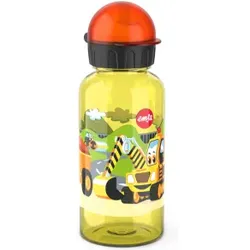 EMSA Kids Tritan Trinkflasche, 0,4 Liter, Auslaufsichere Wasserflasche frei von BPA und Schadstoffen, 1 Trinkflasche, Motiv: Baustelle