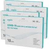 EUROPAPA® 40x Corona Laientest Selbsttest Covid-19 Antigentest auf SARS-CoV-2 Schnelltest zur Eigenanwendung Testkassete Probentupfer Antigenextrakt einzelverpackt