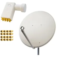 PremiumX 100cm ALU SAT Anlage Satellitenschüssel Satellitenantenne Octo LNB