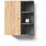 livinity Livinity® Badschrank, Fucino, Anthrazit/Goldkraft Eiche, 47.2 x 59.2 cm