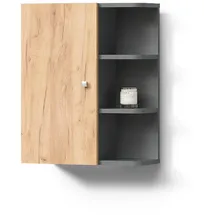 livinity Livinity® Badschrank, Fucino, Anthrazit/Goldkraft Eiche, 47.2 x 59.2 cm