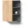 livinity Livinity® Badschrank, Fucino, Anthrazit/Goldkraft Eiche, 47.2 x 59.2 cm
