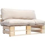 vidaXL Paletten-Loungesofa Kiefer beige