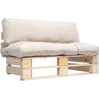 vidaXL Paletten-Loungesofa Kiefer beige