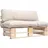 vidaXL Paletten-Loungesofa Kiefer beige