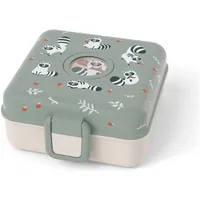 Monbento Brotdose Snacky Raccoon, Lunchbox, grün