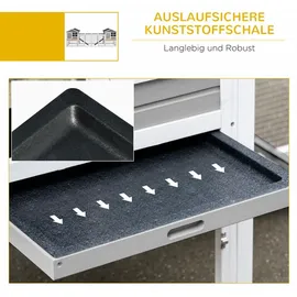 PawHut Kleintierstall 259 x 64 x 92 cm grau