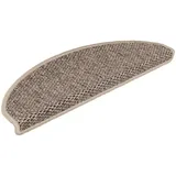 vidaXL Treppenmatten Sisal 15 Stk. 65x21x4cm Dunkelbeige Selbstklebend
