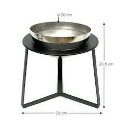 DanDiBo Ambiente Blumenhocker 27 x 27 cm Schwarz Silber